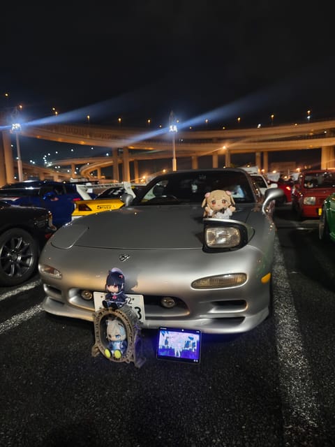Tokyo: Fantastic Daikoku car meeting&c1 high way car tour - Akihabara Pickup and the First Skyline Pulse