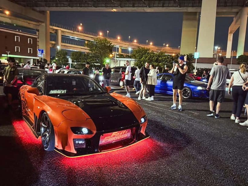 Tokyo: Legendary JDM CAR Daikoku Underground Meetup - Car options: mixed-group fun vs private Alphard comfort