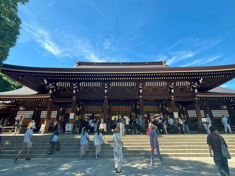 Tokyo: Meiji Jingu, Yoyogi Park & Takeshita Street Tour - Meeting at JR Harajuku Station West Exit, then walking into two Tokyos