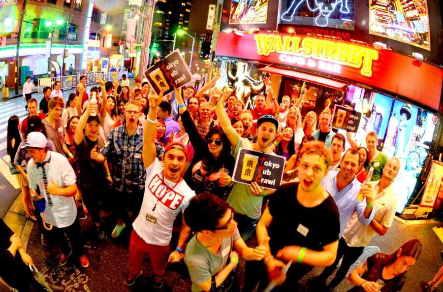 Tokyo: Pub Crawl and Bar Tour - The short walk to bar stop two: louder music and more momentum