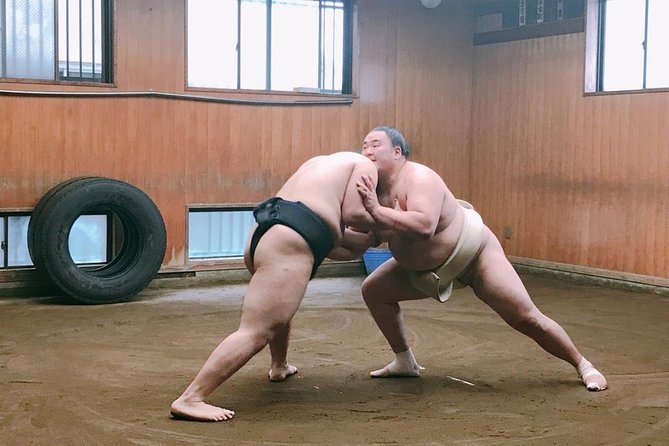 Tokyo Ryogoku Sumo Morning Practice + Photo Shoot with Wrestlers - Ryogoku Sumo Town Stop at Kokugikan