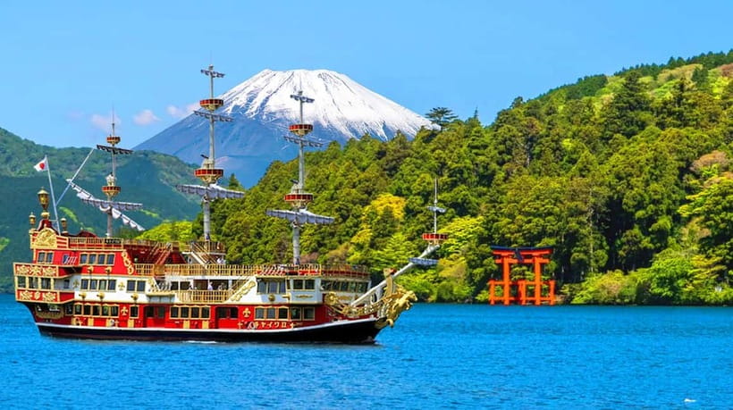 Tokyo:Sea of Mount Fuji, Hakone Ropeway, Ōwakudani, Enoshima - Pirate Ship Cruise on Lake Ashi, Where Fuji Looks Closer