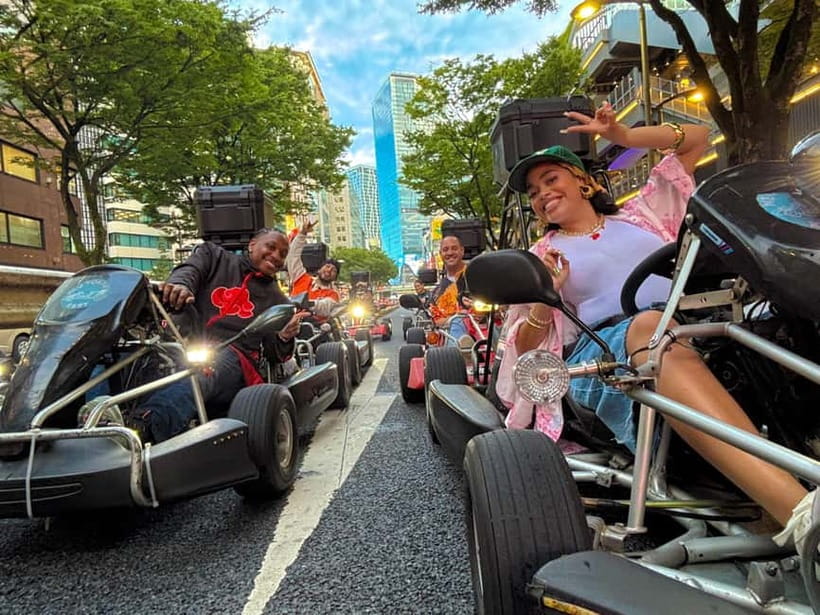 Tokyo: Shibuya and Shinjuku Streets Guided Go-Karting Tour - Shinjuku back-and-forth, plus big-city views on the way