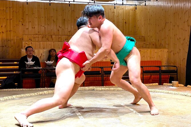 Tokyo Sumo Entertainment Show with Chicken Hot Pot and Photo - Language Support and the MC Factor: Why It Works Even If You Know Little