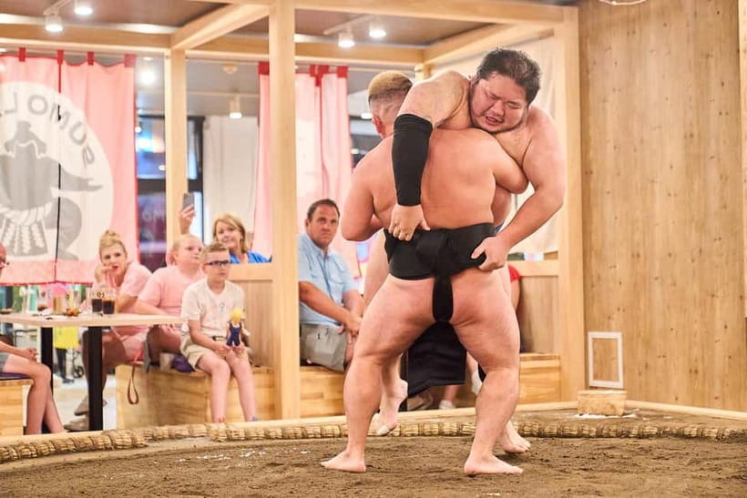 Tokyo Sumo Experience: Chanko & Mochi with a Former Pro - On the dohyo: techniques, mini competition, and real sumo energy