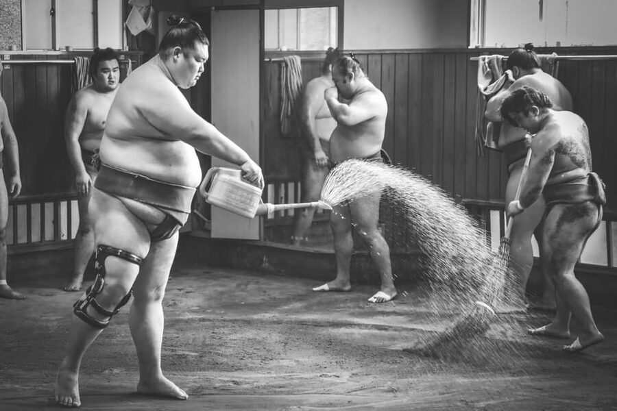 Tokyo: Sumo Morning Practice with journalists. Not fake show - Ryogoku Morning: where the tour starts and why it matters
