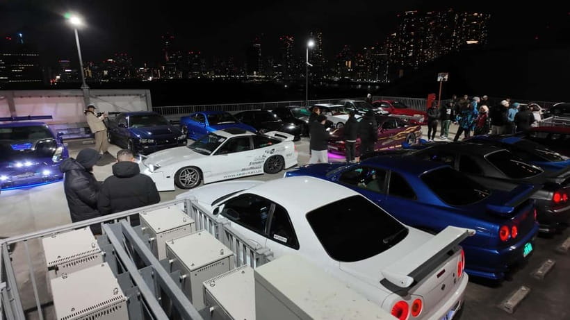 Tokyo: Visit Every Car Meet in Tokyo in a Widebody R35 GTR! - Daikoku PA, Where the Night Gets Real