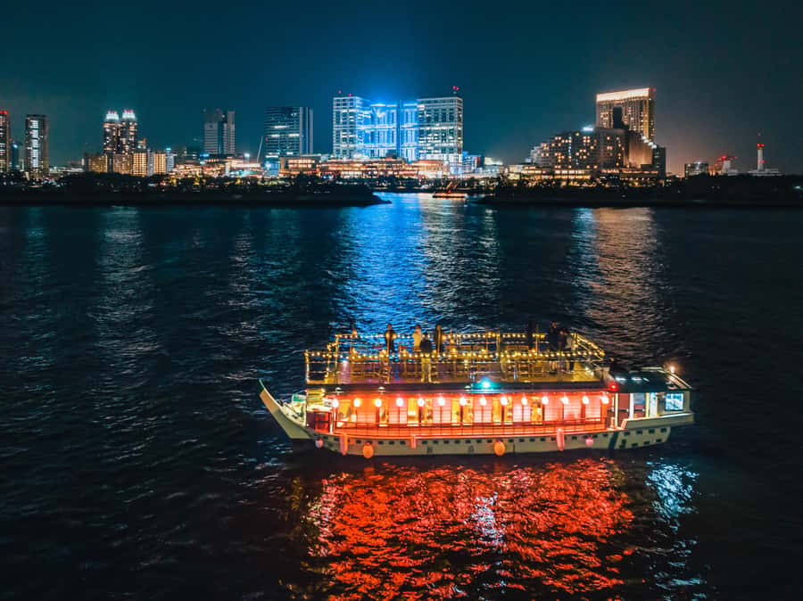 Tokyo: Yakatabune Dinner Cruise with Japanese Show & Drinks - Dinner Cruise Meets Tokyo Bay Night Lights